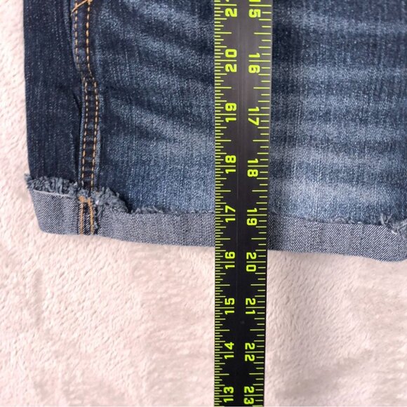 No Boundaries Juniors size 3-5 Shortalls Small Blue Denim Bib Cuffed Casual Summ - Picture 5 of 9
